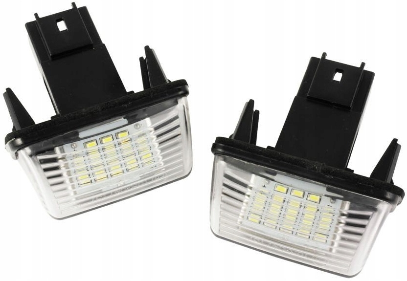 фото №1, Led фонари номерного знака 2x освещение citroen xsara saxo berlingo c3 c4 c5