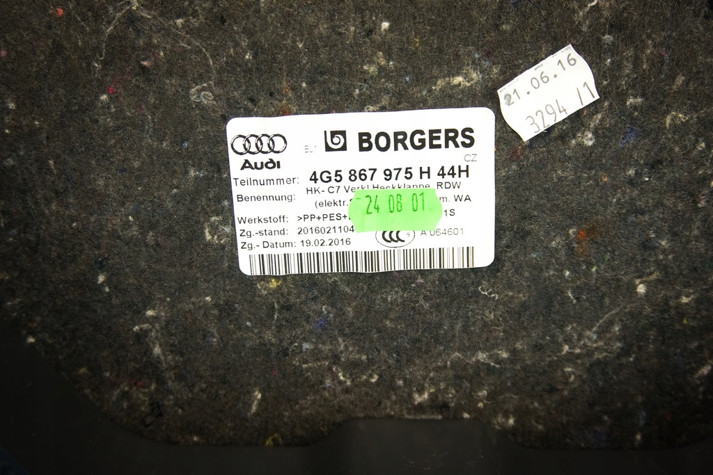 фото №8, Оббивка задній кришки audi a6 s6 4g sedan lift 4g5867975h 44h