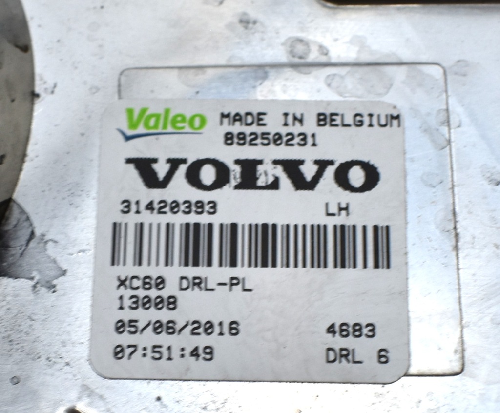 фото №9, Volvo xc60 lift лівий протитуманна фара led drl eu 31420393
