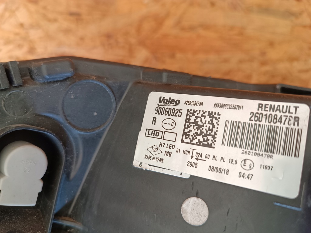 фото №12, Лампа правый перед eu led 260108478r renault megane iv 90060925