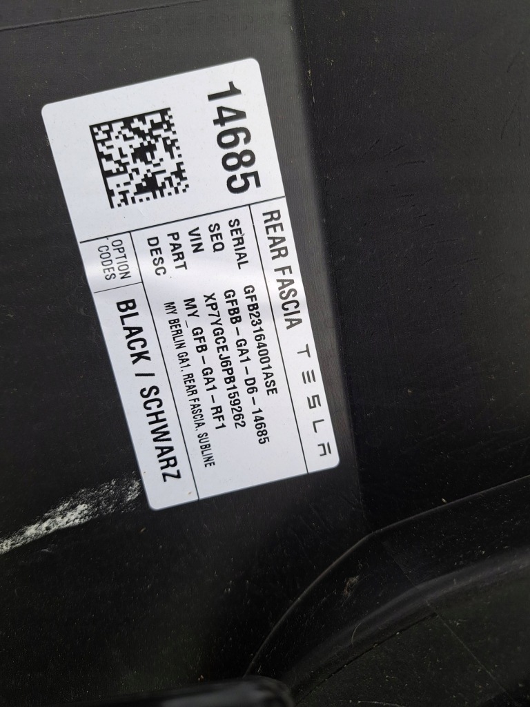 фото №12, Бампер задняя задний tesla model y хороший полный аксессуары