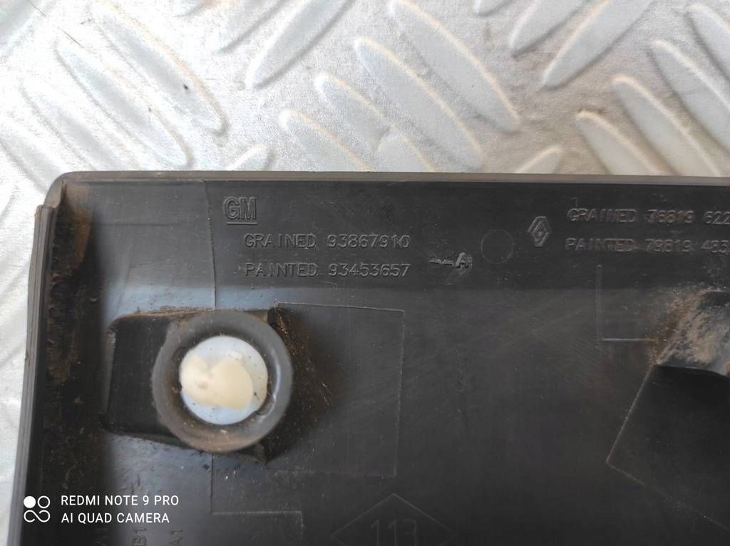 Fiat talento renault trafic iii молдинг na блок двигателя задняя левая задняя gm 93867910 Оригинал