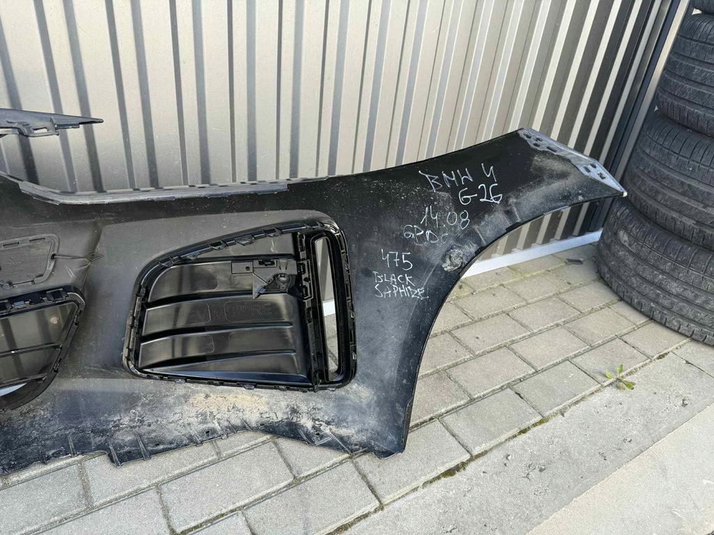 фото №8, Bmw 4 g26 m-pakiet бампер перед передній 6xpdc blacksapphire 475 kompletny