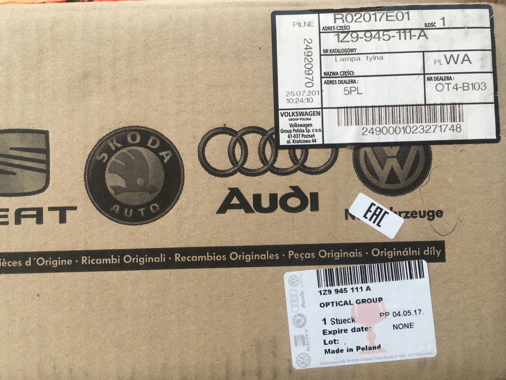 фото №1, Oem skoda лампа задня ліва uszk octavia ii kombi