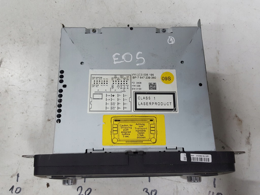 фото №2, Vw eos 06-10r радіо cd радіопрогравач 3c8035195