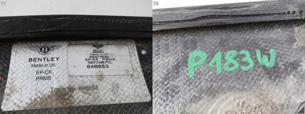 фото №12, Bentley continental gt 3sd 18-24 спойлер w бампер накладка карбон перед