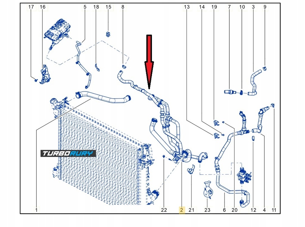 фото №7, Шланг водяной труба wody renault grand scenic megane iv 1.5 dci 215033860r