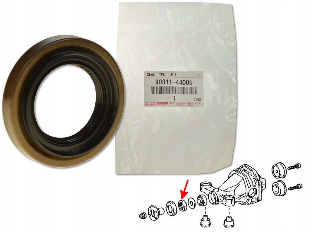 фото №1, Ущільнювач диференціал задня 90311-44005 toyota