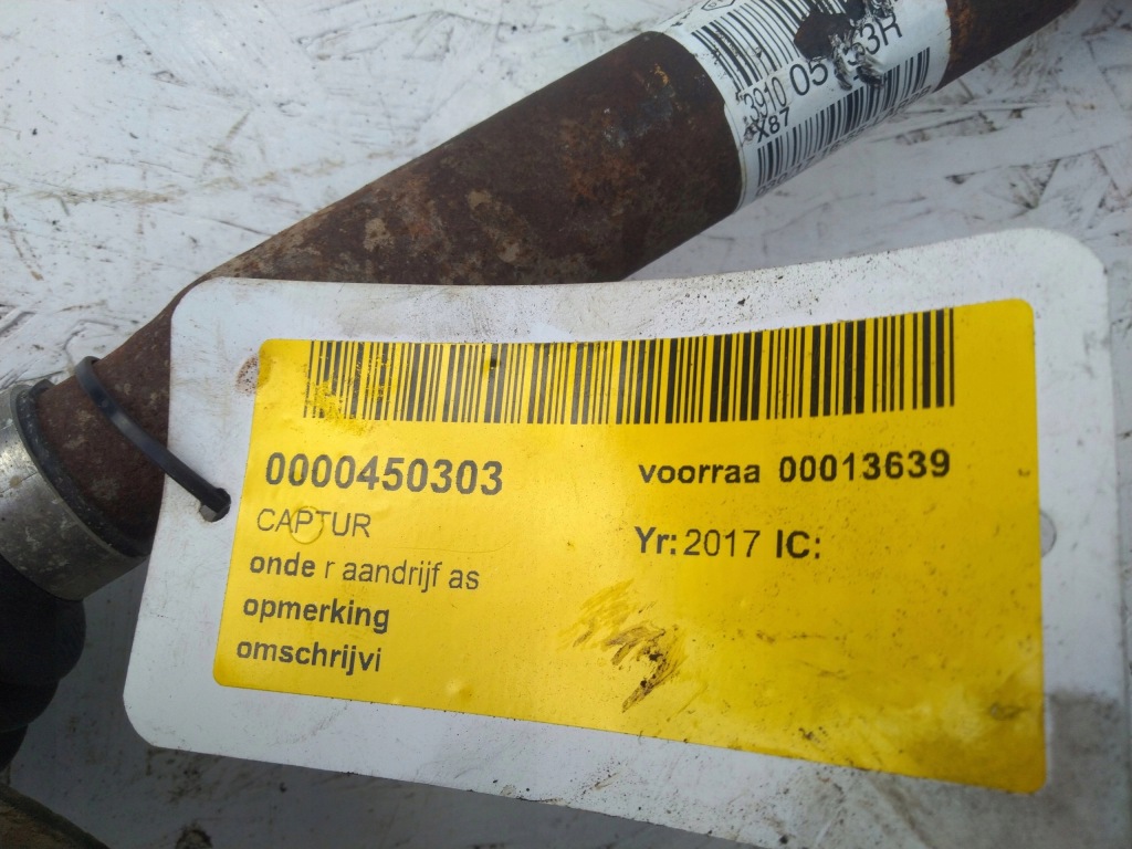 фото №3, Приводной вал правая renault captur 1.5 dci 391005153r