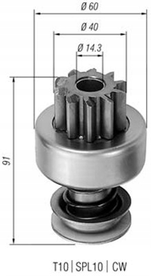 Шестерня, стартер magneti marelli 940113020120 Цена