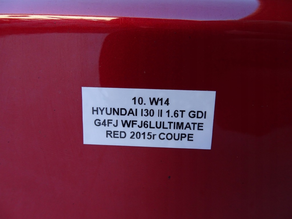 фото №14, Кришка багажника задня задня багажника з скло ultimate red wr3 hyundai i30 ii hb 3d