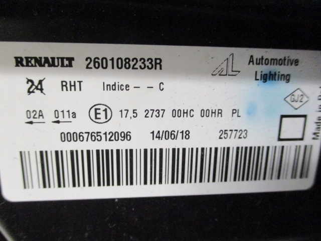 фото №11, Duster 10-13 лампа передняя правая оригинал nowa