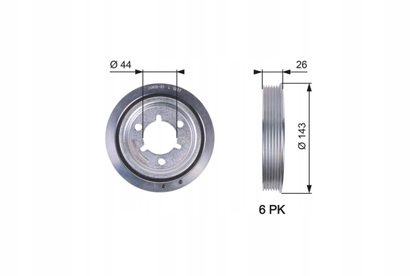 фото №12, Шків колінчастого вала колінчастого [gates]
