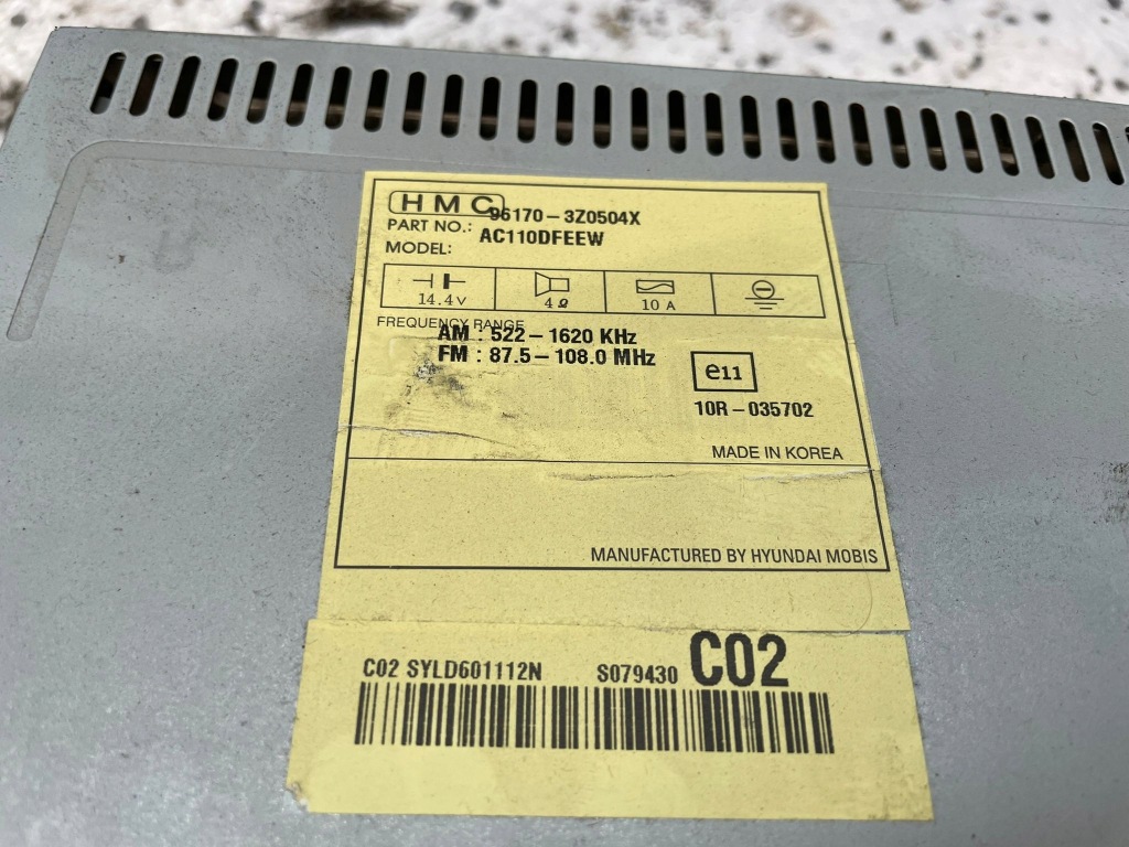 фото №4, Hyundai i40 радіопрогравач cd 96170-3z0504x