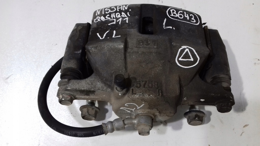 фото №1, Nissan qashqai j11 суппорт тормозной левый перед