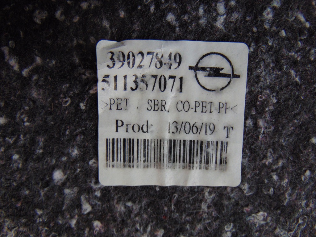 фото №8, Opel corsa e hb 5d коврик обшивка пол europa 39027849