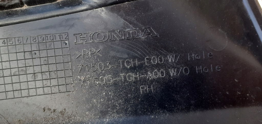 фото №5, Решітка права бампер задній honda civic x typ r 17-