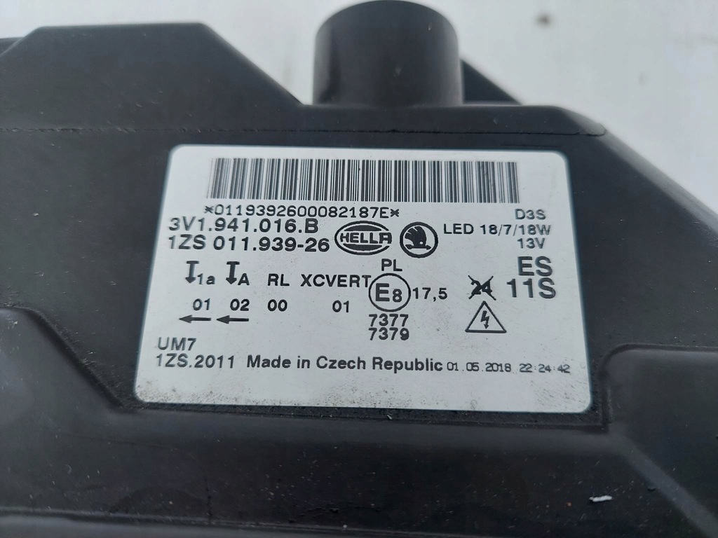 фото №8, Skoda superb iii 3v лампа права перед bi ксенон led