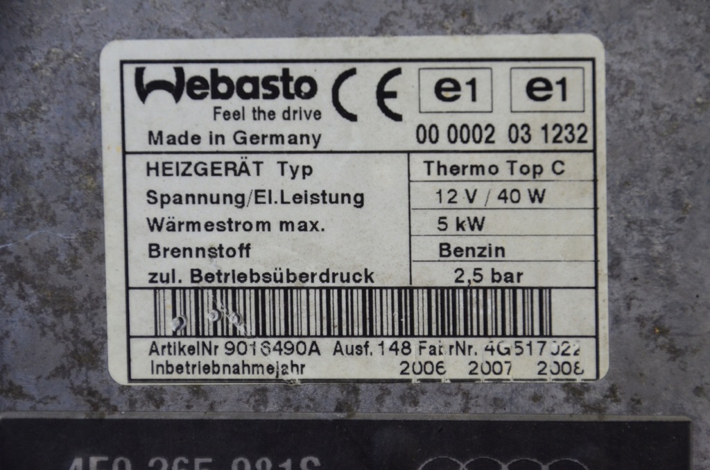 фото №6, Vw audi webasto 4e0265081s