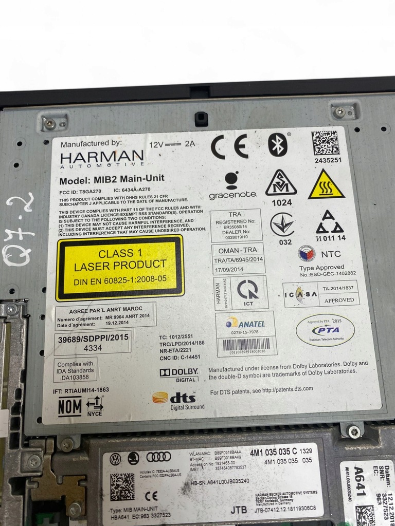 фото №8, Audi q7 4m 2018 блок mmi