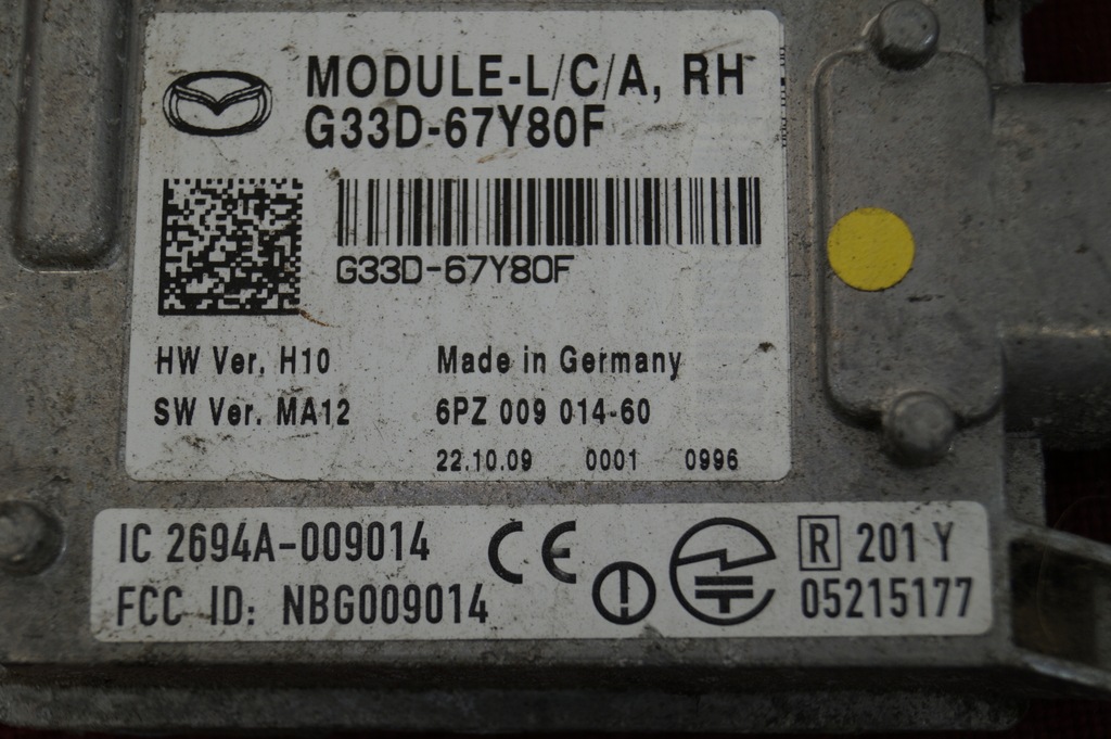 фото №8, Модуль блок керування лампи правий задня mazda 3 bl 09-13r