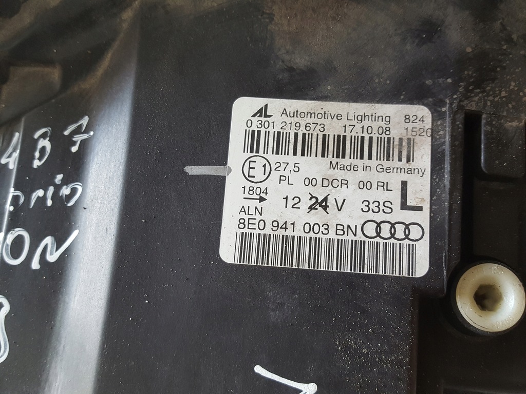 фото №8, Audi a4 b7 04-07r лампа bi-xenon ліва перед anglik