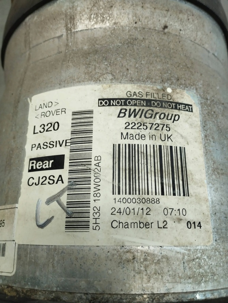 фото №3, Land rover range rover sport l320 амортизатор лівий задня пневмоподушка 22257275