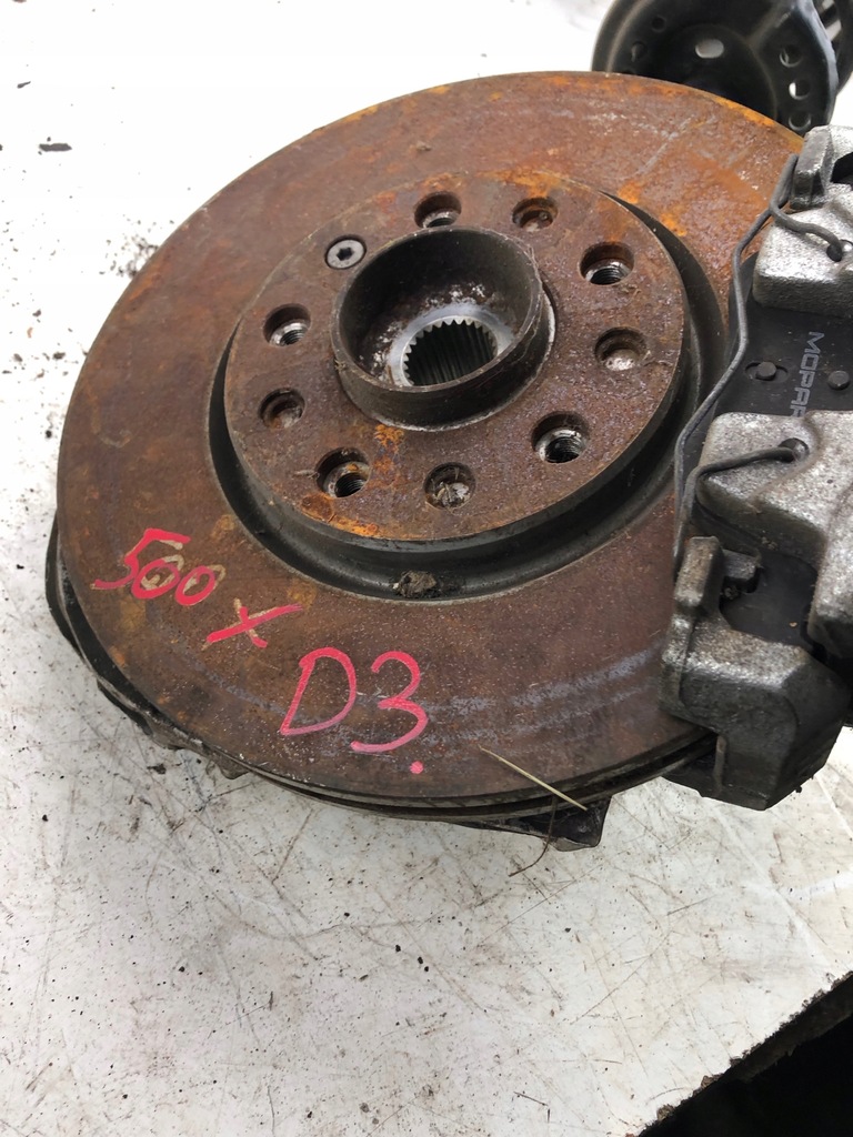 фото №10, Fiat 500x амортизационная стойка поворотный кулак правый перед