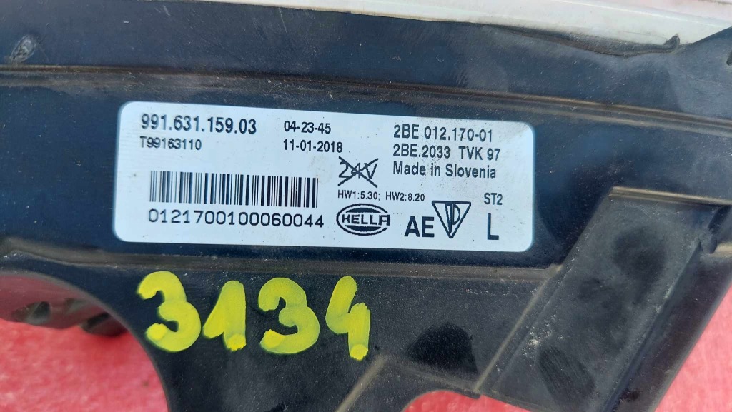 Porsche 911 991 lift противотуманная фара led drl бампера левый перед 3134 Киев