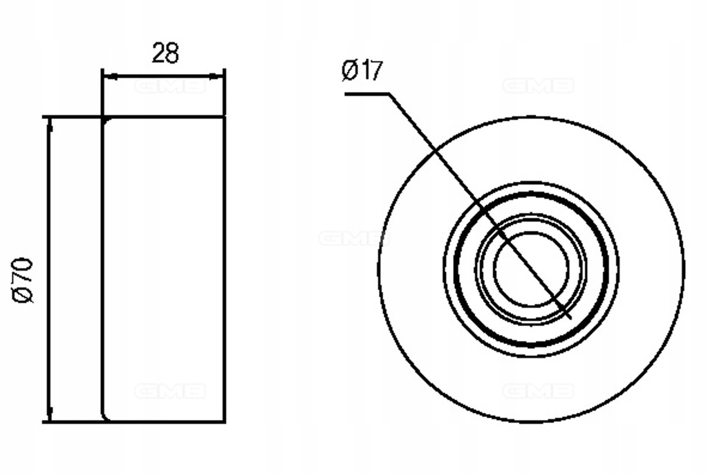 Gmb-japan gta0060 ролик натягувача ремінь поліклиновий Ціна