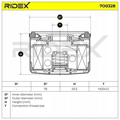Фильтр масла ridex 7o0328 Оригинал