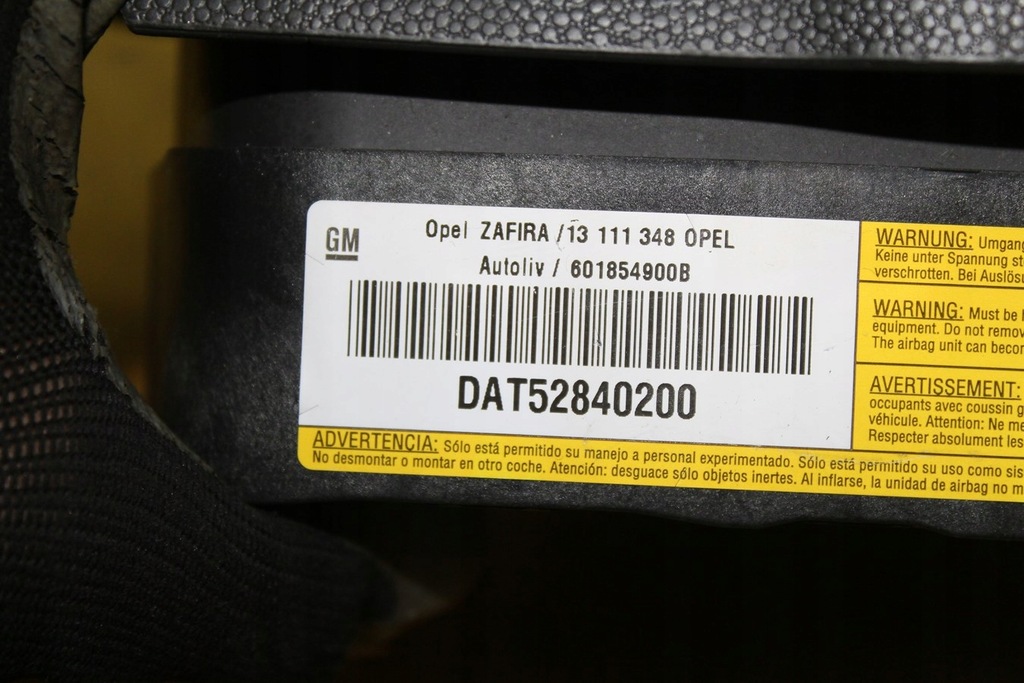 фото №8, Подушка подушка безпеки водія 13111348 zafira b