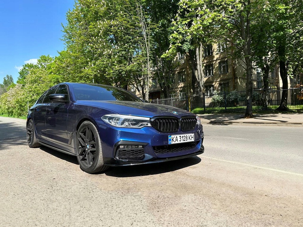 фото №9, Накладка спойлер спліттер перед bmw g30 g31 przedlift mp стиль чорний блиск