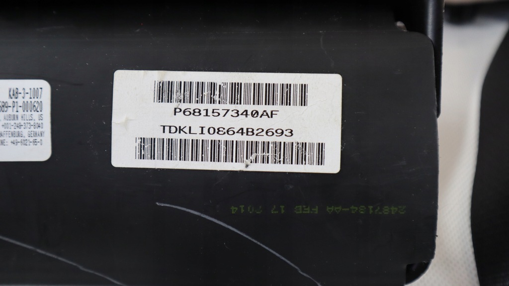фото №6, Jeep cherokee kl lift 19- набір подушка безпеки p1vr14dx9ae, p68157340f