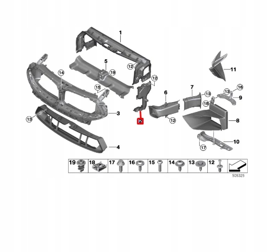 фото №10, Bmw 8 cabrio m f91 левый канал воздуха радиатора 51748079937