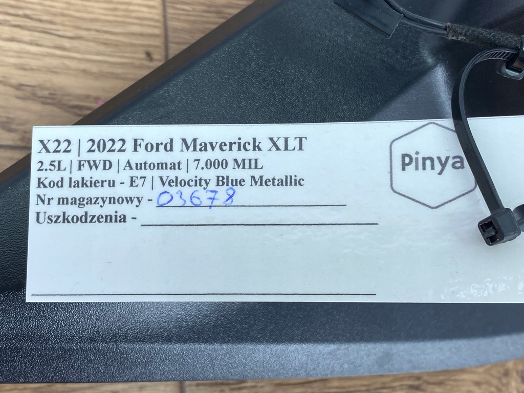 фото №6, Дзеркало ліва 5 pin ford maverick 2022+ usa