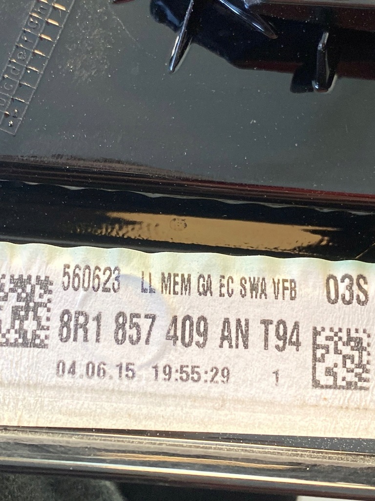 фото №11, 2013 audi q5 sq5 электрический зеркало боковой дверь передних 8r1857409an