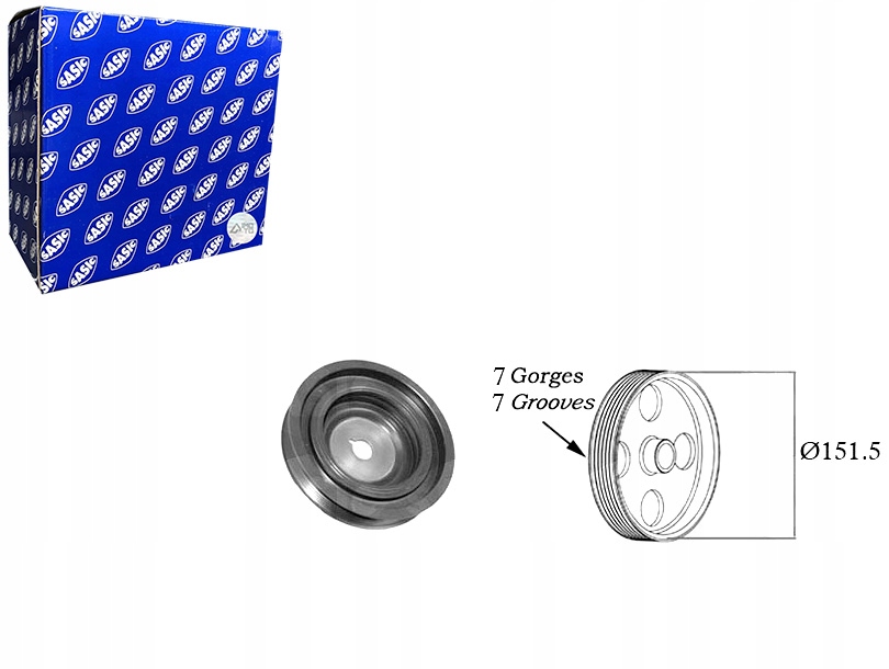 фото №1, Шків колінчастого вала колінчастого renault clio iii clio iv модуль twingo ii