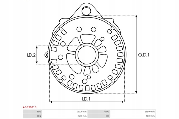 фото №4, Кронштейн, фланець привідний генератора as-pl abr9021s