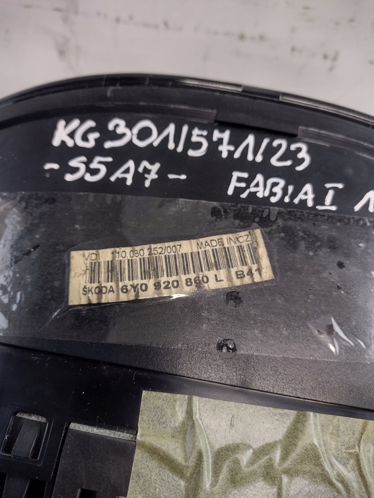 фото №6, Лічильник, прилади skoda fabia i оригінальний номер 6y0920860l