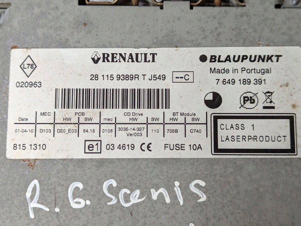 фото №8, Радио автомобильные renault grand scenic 3 2010 281159389r