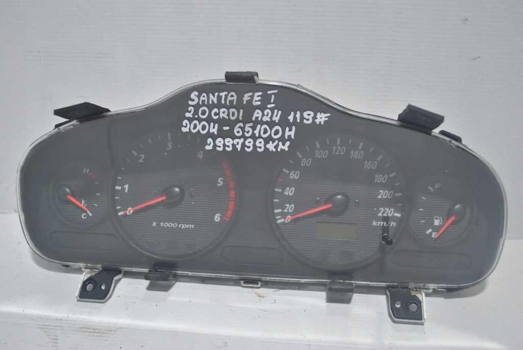 фото №1, Счетчик приборы hyundai santa fe i 2.0 crdi 2004-65100h