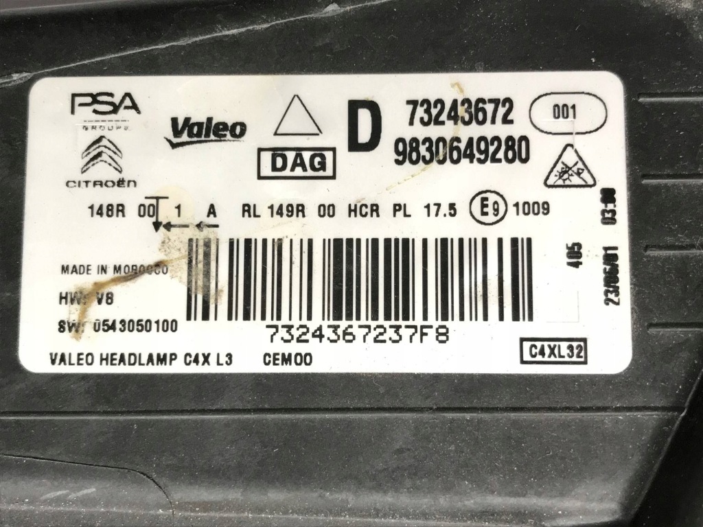 Фара правый  citroen c4 3 full led европа  9830649280 перед передняя Киев