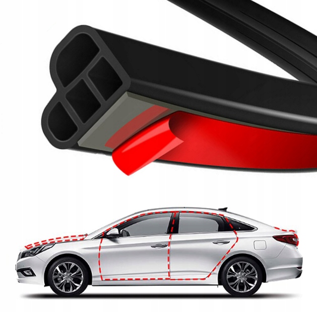 фото №14, Samoprzylepna прокладка do дверь автомобиля универсальная защита край 25m