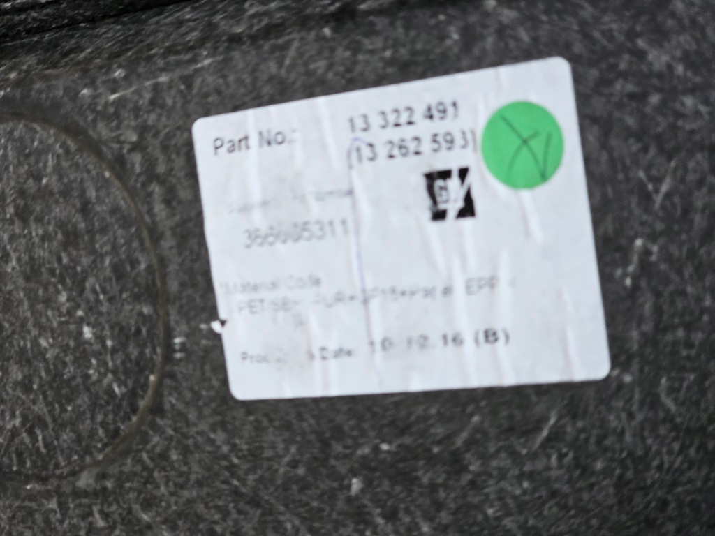 фото №9, Обшивка підлога багажника opel astra j kombi 13322491