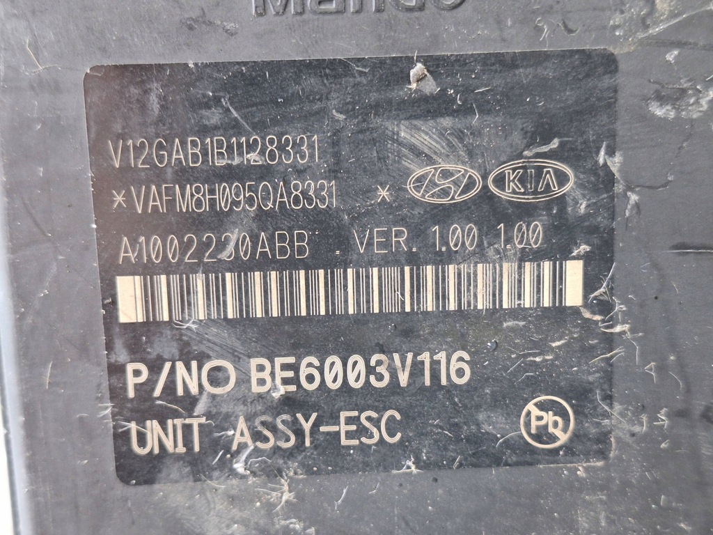 фото №7, Насос блок управления abs be6003v116 58920-h8360 kia stonic 1.0 t-gdi
