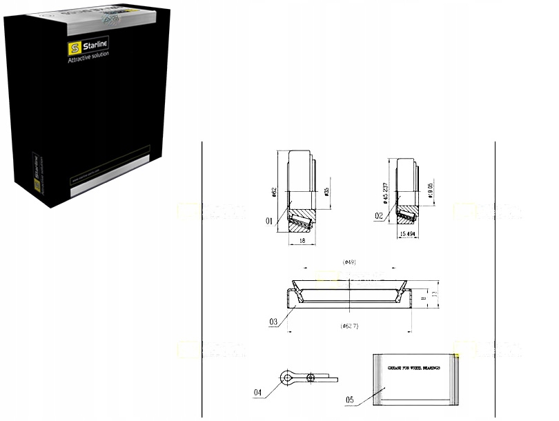 фото №1, Подшипник колеса комплект перед ford transit tourneo 91