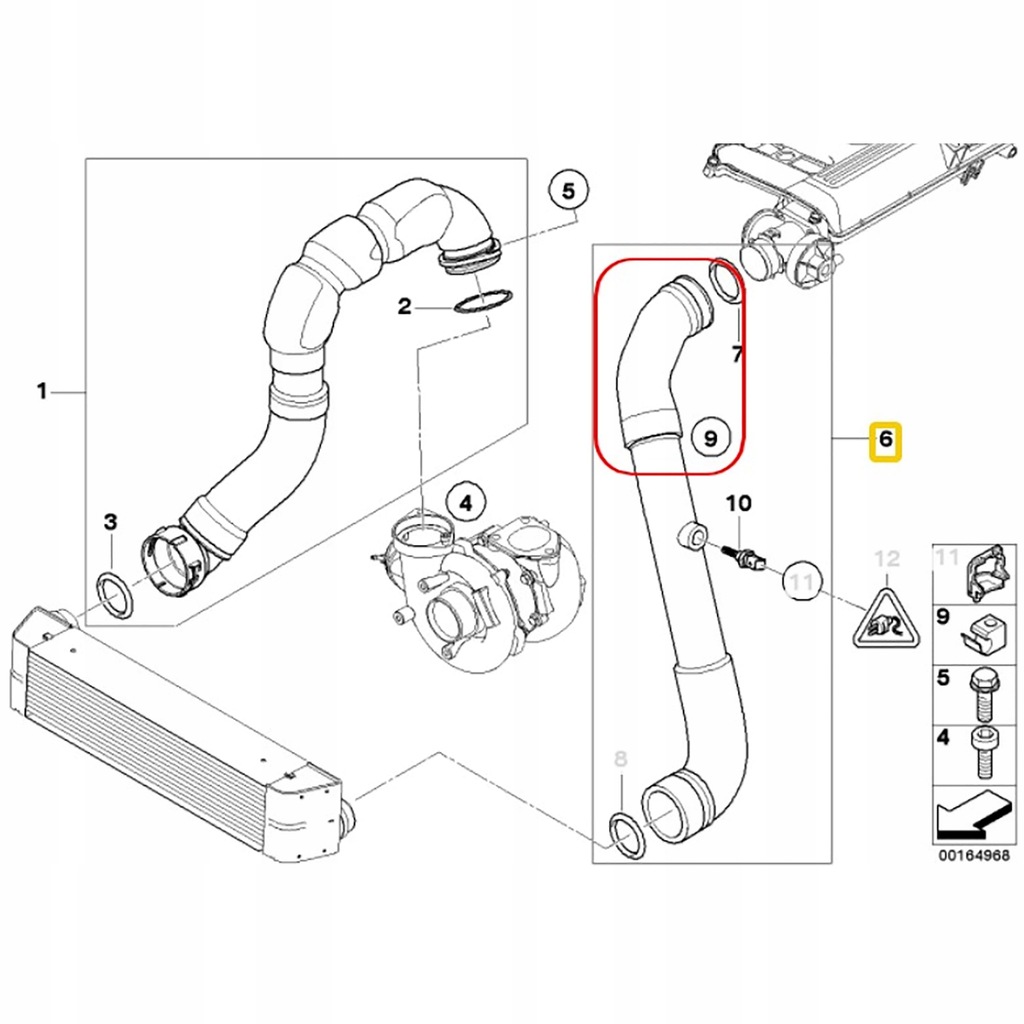 фото №10, Шланг труба wąż турбины bmw 7 730d