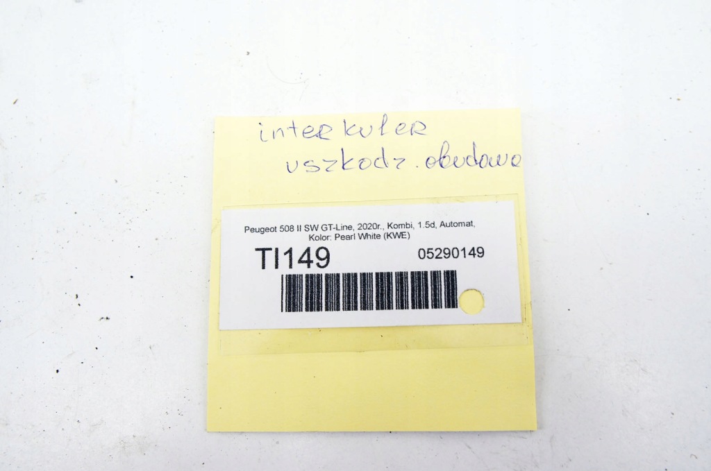 Ti149 peugeot 508 ii 1.5d ^ интеркулер радиатор воздуха p9675627980 Цена