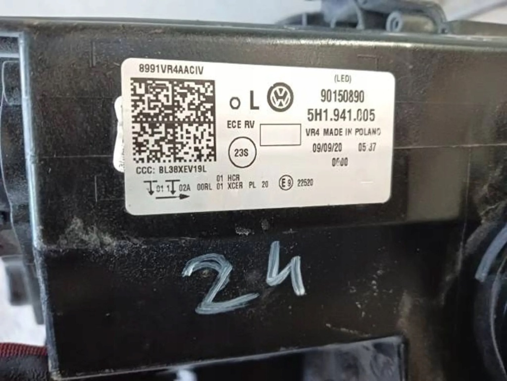 фото №13, M24 5h1941005 vw golf 8 viii 5h левая лампа перед